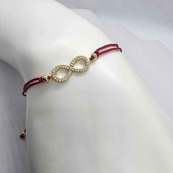 Infinity Symbol Bracelet – Sterling Silver 925, Adjustable - Picture 1 of 3